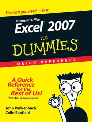 Excel 2007 For Dummies Quick Reference - ebook